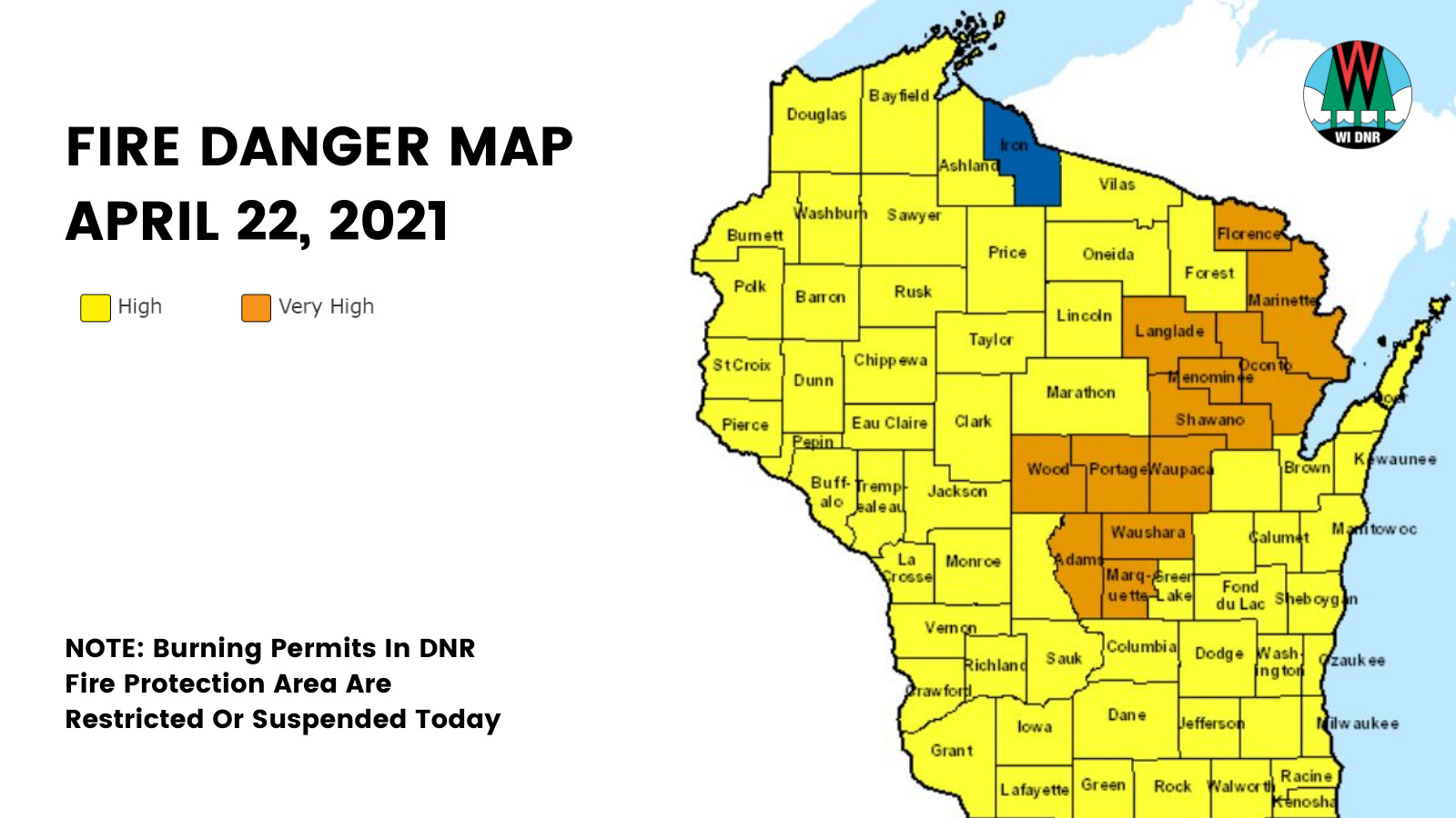 Weekend Forecast Primed For Wildfires Wisconsin DNR